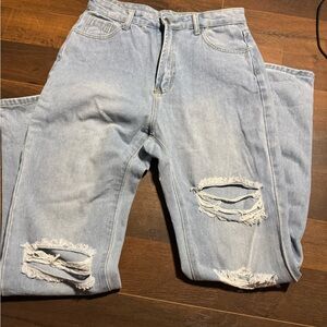 Light Blue Distressed Jeans